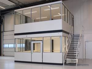 Doppelstöckiges Hallenbüro für Gewerbeimmobilien
